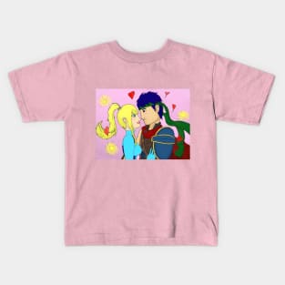 Ike and Zero Suit Samus Ship Kids T-Shirt